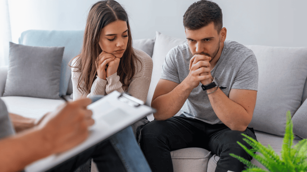Couple face-to-face counseling